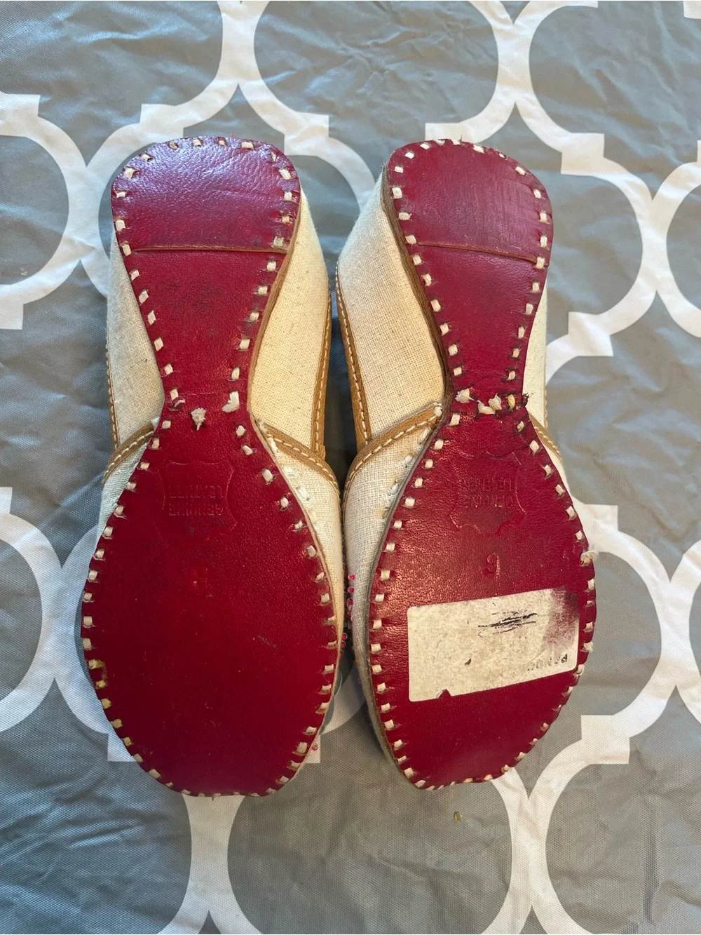 handcrafted Punjabi Juttis toddler girl sz9 leather beaded wedding ballet flat
